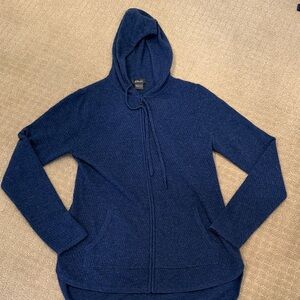 Pure Amici Cashmere Navy Hooded Cardigan